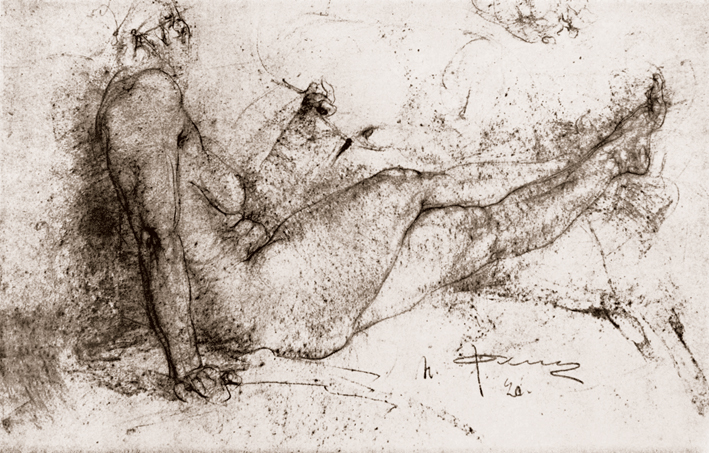  Nicolai Ivanovich Fechin —— 拿书的裸女